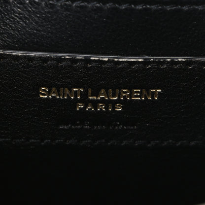 Saint Laurent Grain De Poudre Textured Mixed Matelasse Triquilt Small Monogram Satchel Crema Soft 6 of 10