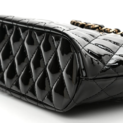 Chanel Patent Quilted Shiny Coco Small Shopping Bag Black 10 of 11