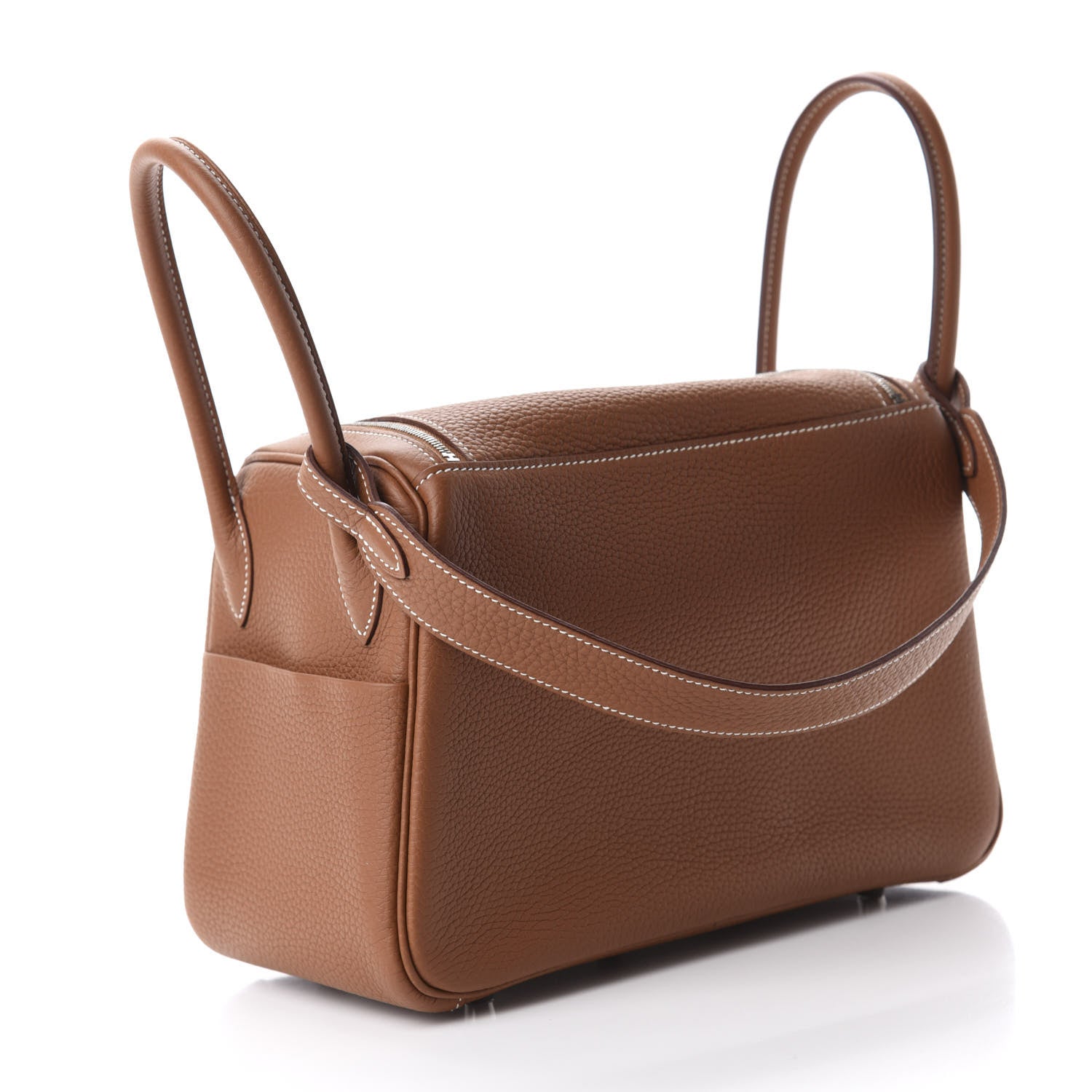 Hermes Taurillon Clemence Lindy 26 Gold 3 of 11