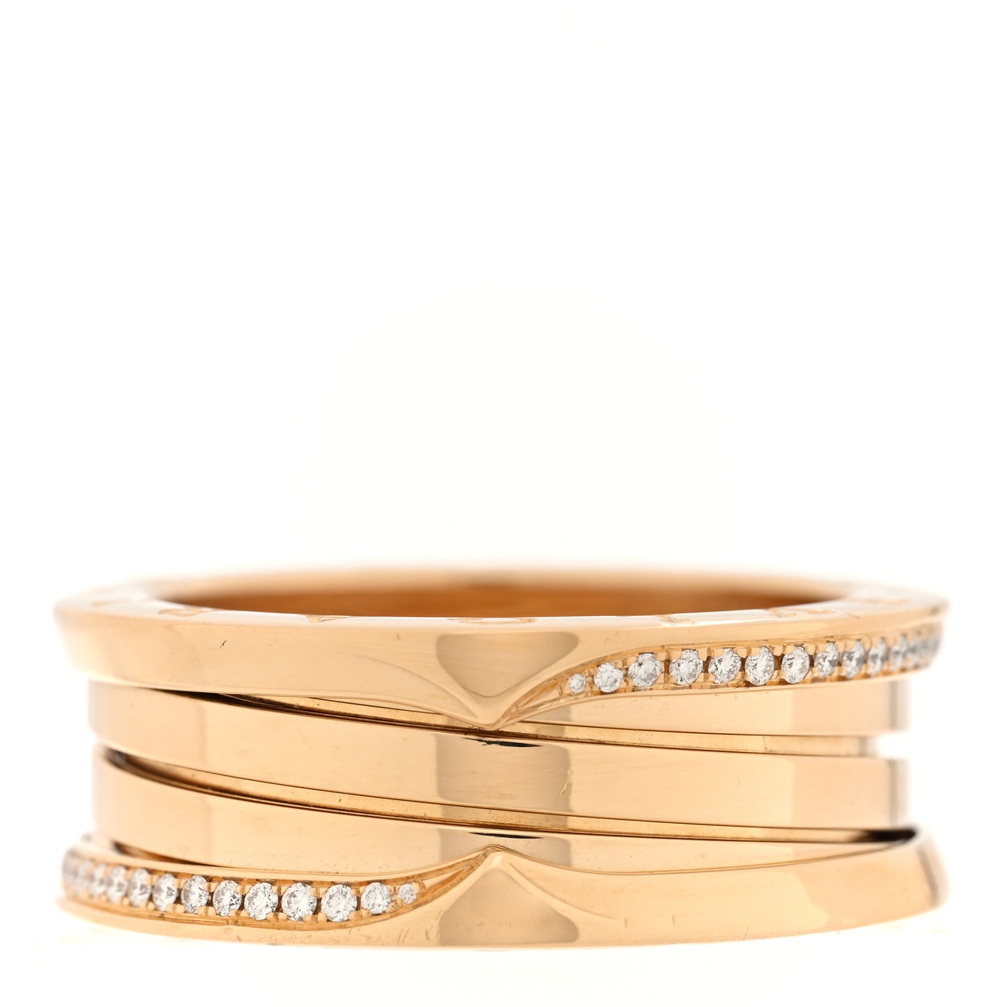 18K Yellow Gold Diamond B.Zero1 Three-Band Ring 63 10.25