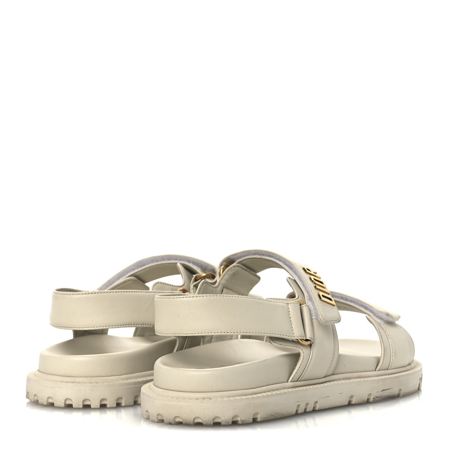 Lambskin Dioract 10mm Slide Sandals 40 Off White