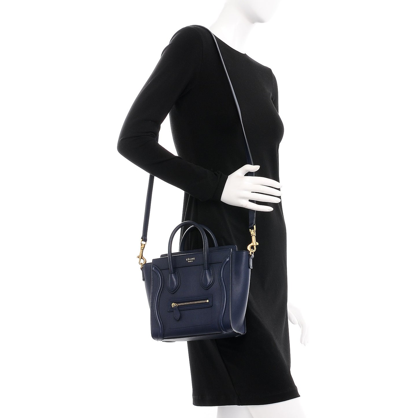 Smooth Calfskin Nano Luggage Navy Blue