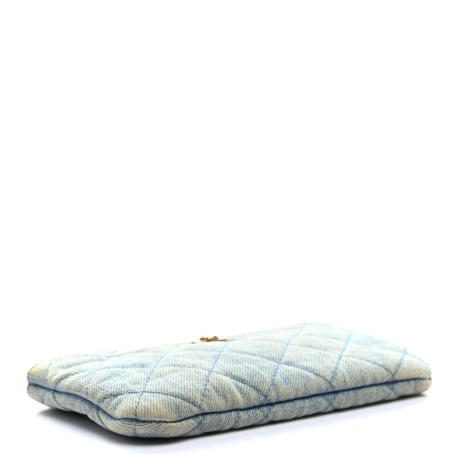 Chanel Denim Quilted Small Reissue Cosmetic Case Blue 4 of 7