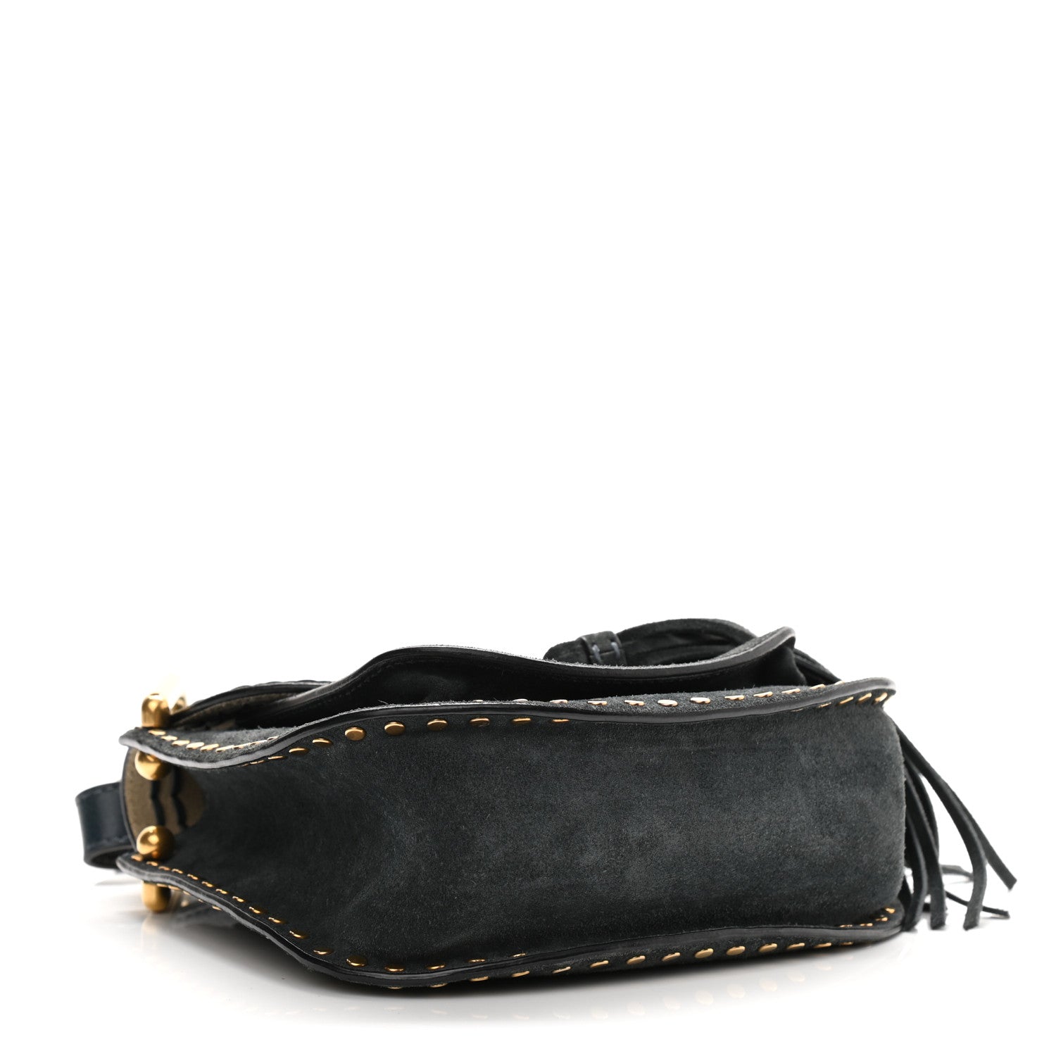 Chloe Suede Calfskin Braided Mini Hudson Shoulder Bag Full Blue 4 of 10