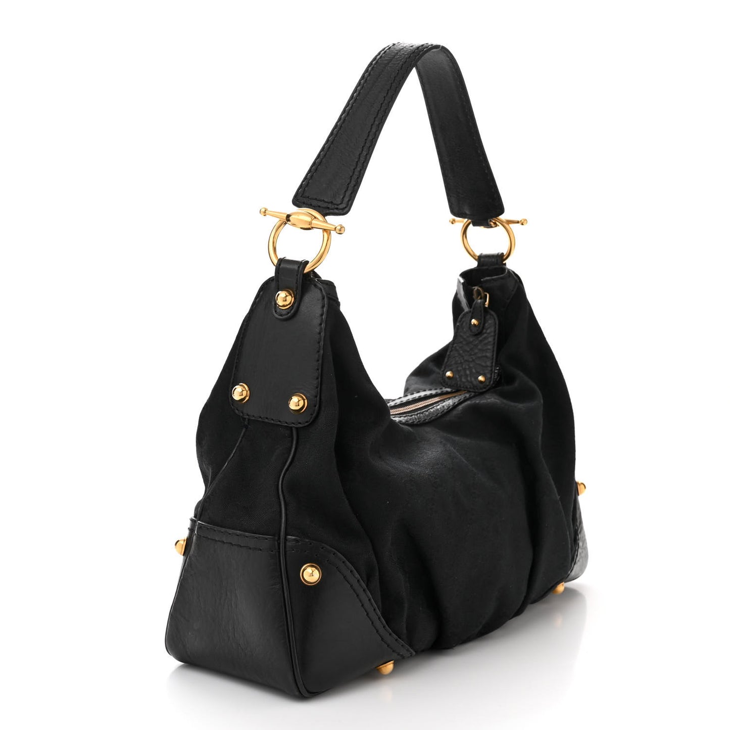 Monogram Medium Jockey Hobo Black