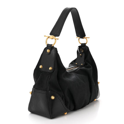 Gucci Monogram Medium Jockey Hobo Black 3 of 10
