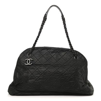 Chanel Iridescent Calfskin Extra Large Just Mademoiselle Bowling Bag Black 1 of 9