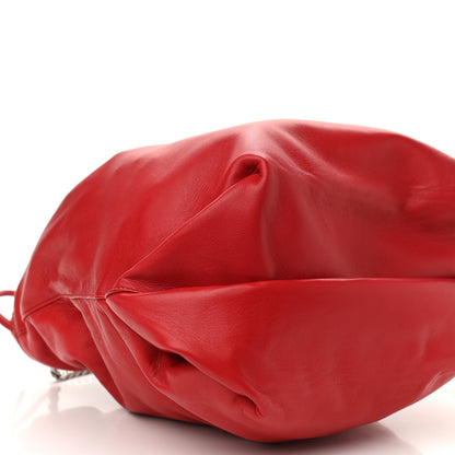 Saint Laurent Lambskin Teddy Drawstring Bag Eros Red 8 of 9