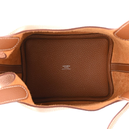 Hermes Taurillon Clemence Picotin Lock 18 PM Gold 5 of 10