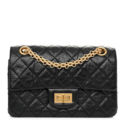 Chanel Aged Calfskin Quilted 2.55 Reissue Mini Flap Black 1 of 10