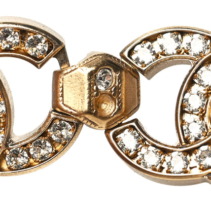 Chanel Crystal CC Chain Choker Necklace Gold 6 of 6