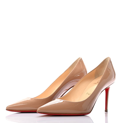 Christian Louboutin Patent Decollete 554 85 Pumps 35 Nude 3 of 9