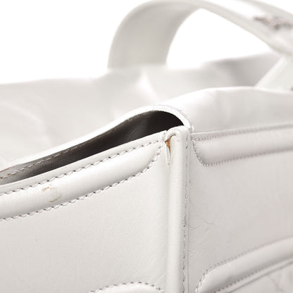 Burberry Leather Quilted Large Manor Tote White 12 of 17