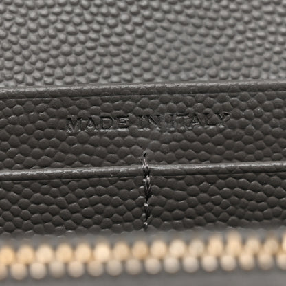 Saint Laurent Grain De Poudre Matelasse Chevron Monogram Flap Wallet Fog 6 of 9