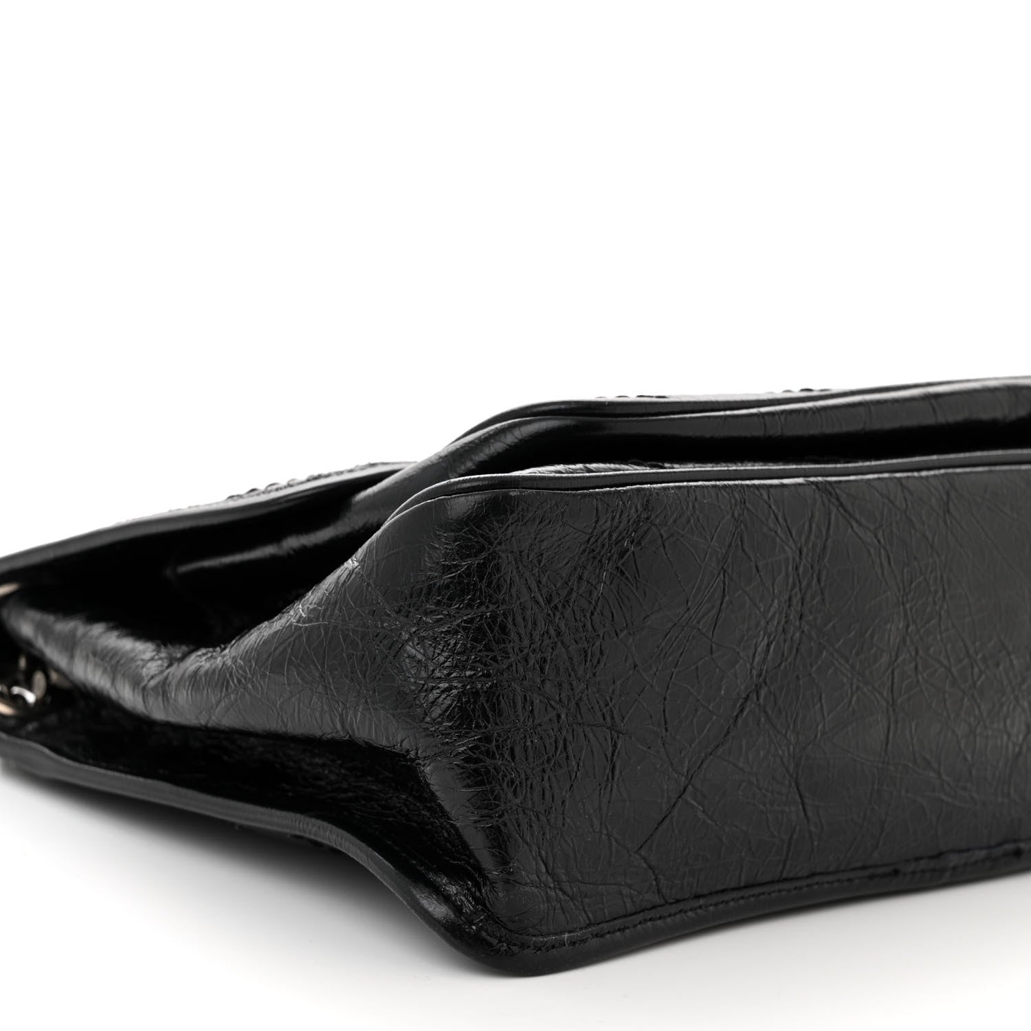 Saint Laurent Crinkled Calfskin Matelasse Monogram Medium Niki Chain Satchel Black 9 of 10
