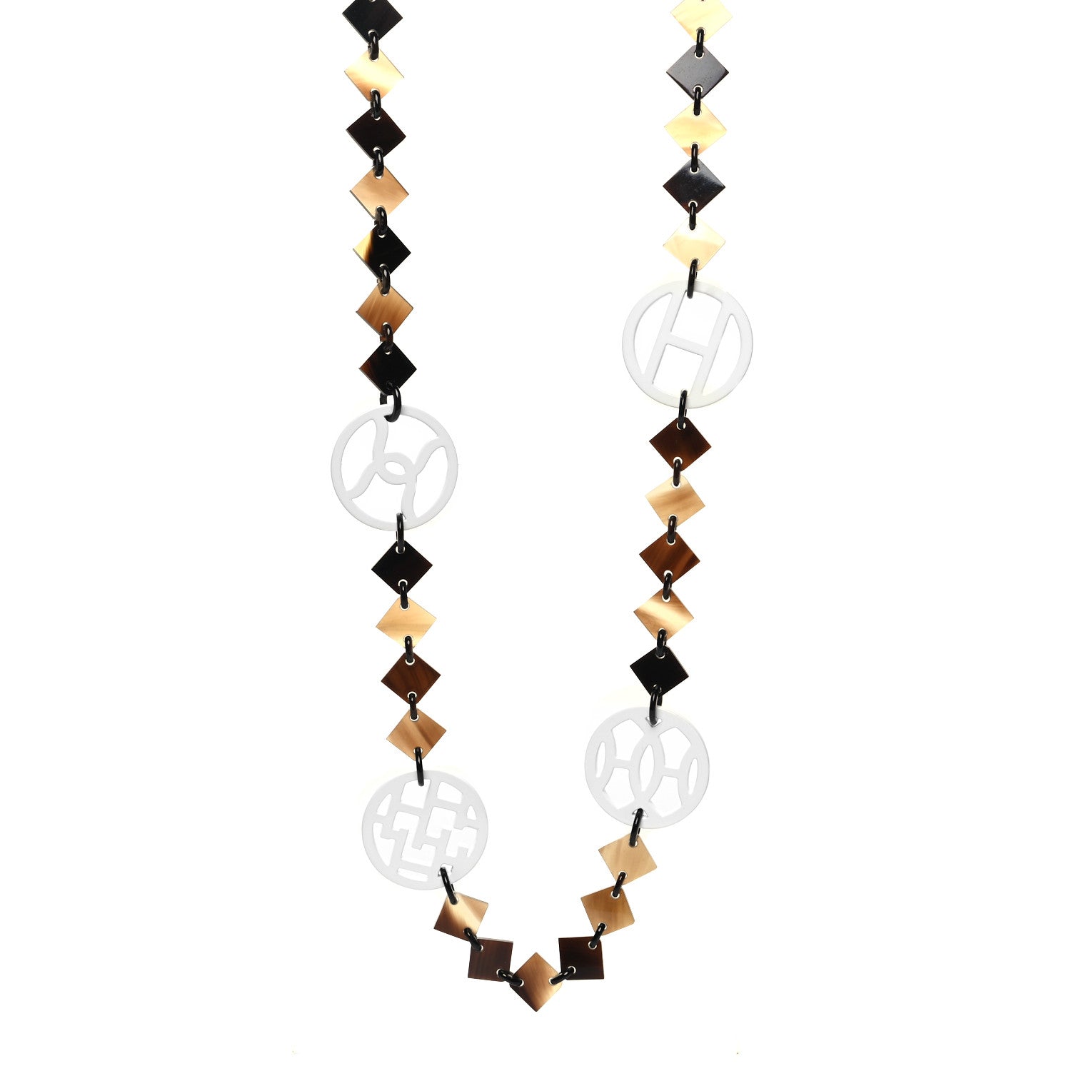 Hermes Buffalo Horn Lacquer Deva Necklace 1 of 5