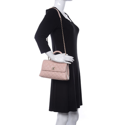 Chanel Caviar Quilted Mini Coco Handle Flap Light Pink 2 of 11