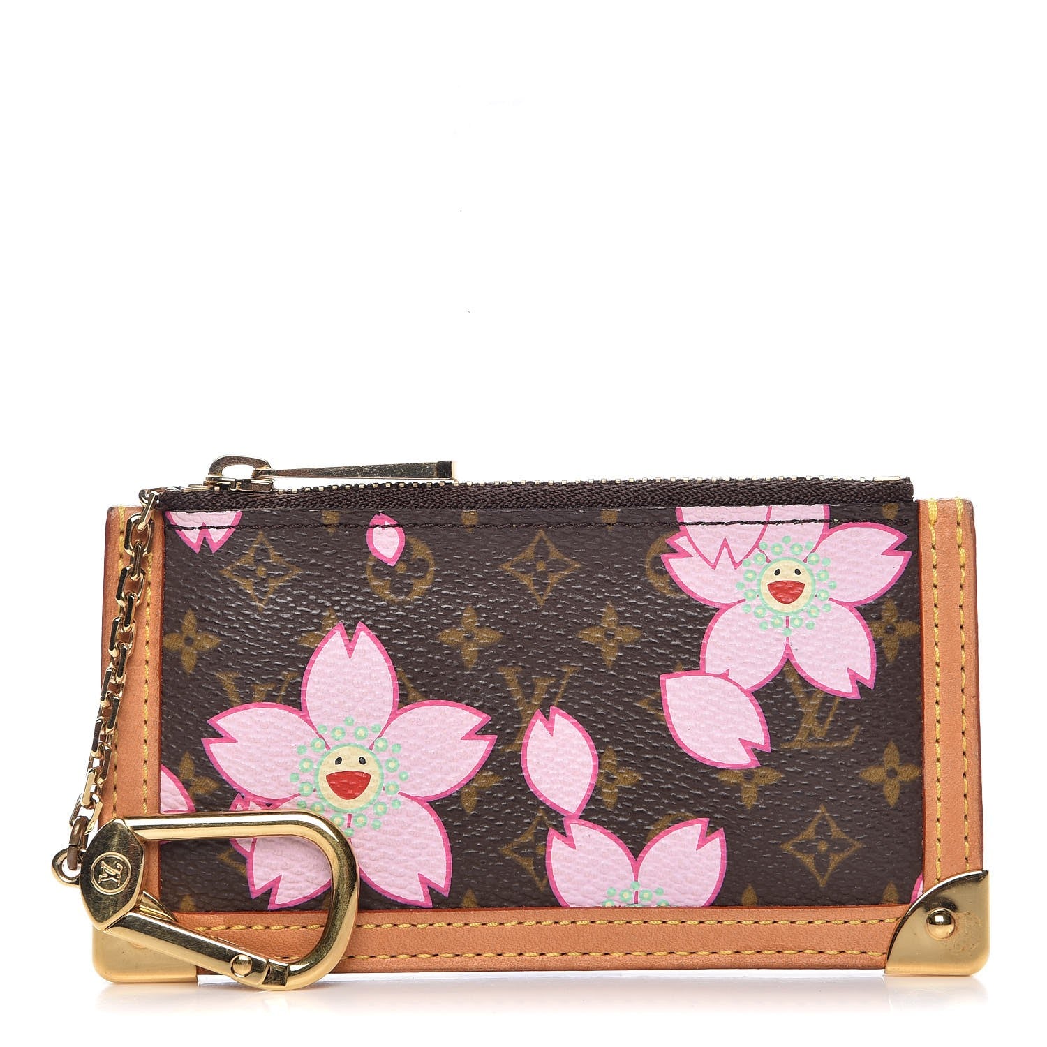 Louis Vuitton Monogram Cherry Blossom Key Pouch Brown 1 of 8