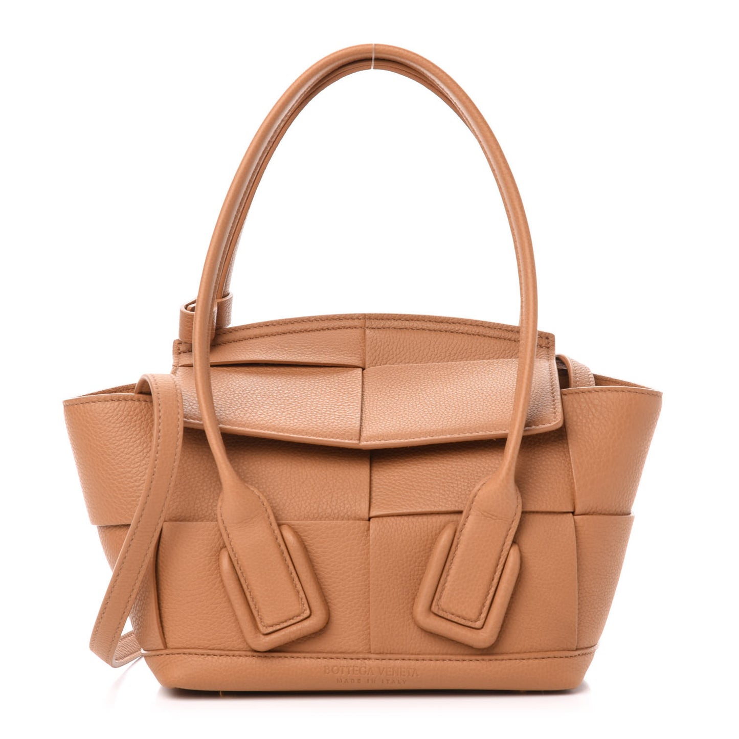 Grained Calfskin Maxi Intrecciato Arco 29 Tan