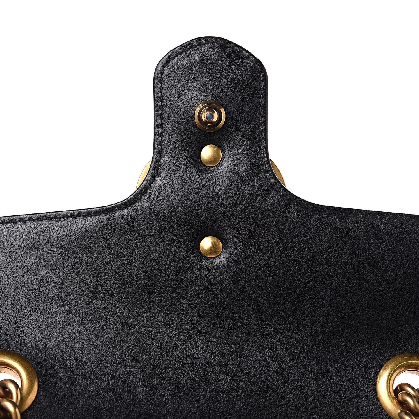 Calfskin Matelasse Mini GG Marmont Shoulder Bag Black
