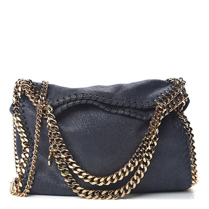 Stella McCartney Shaggy Deer Mini Falabella Fold Over Tote Navy 1 of 10