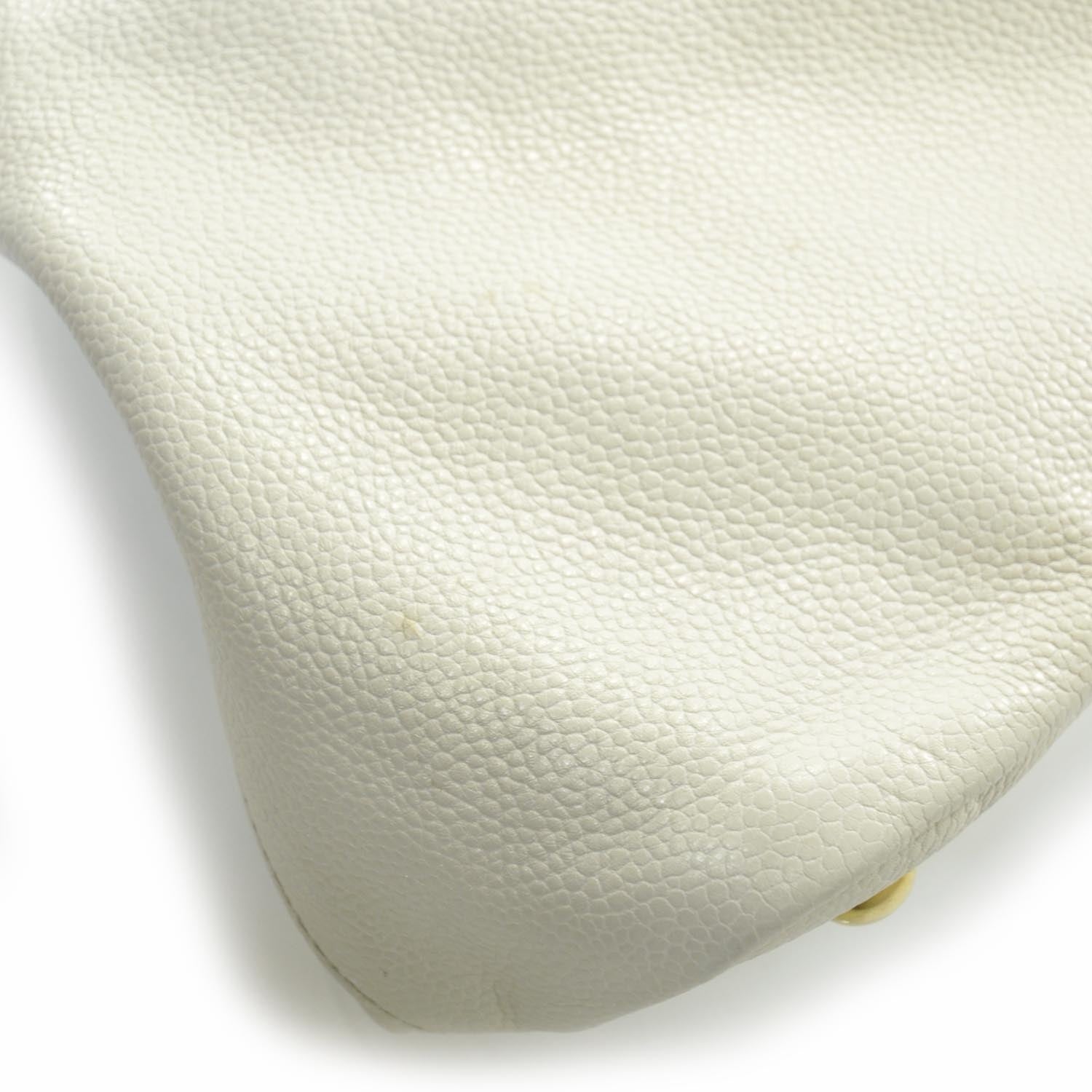 Saint Laurent Leather Large Calypso Tote Ivory 11 of 12