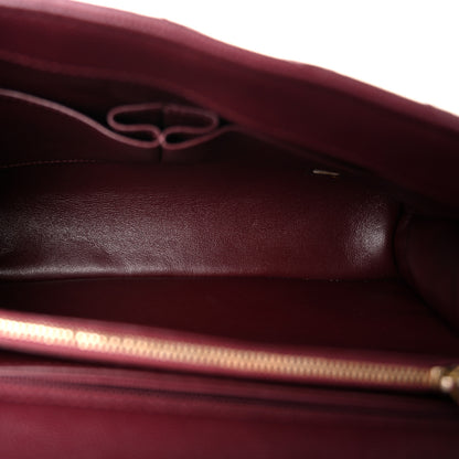 Chanel Caviar Lizard Quilted Medium Coco Handle Flap Burgundy 5 of 11