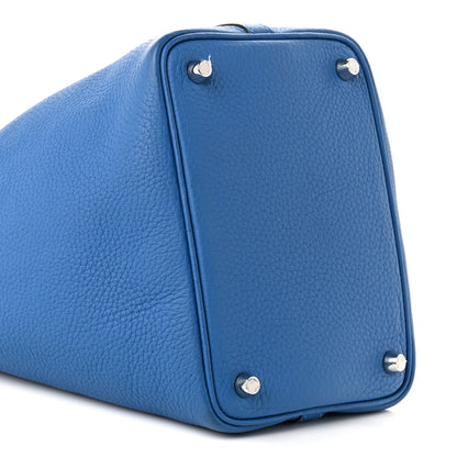 Hermes Taurillon Clemence Picotin Lock 18 PM Bleu Zellige 8 of 9