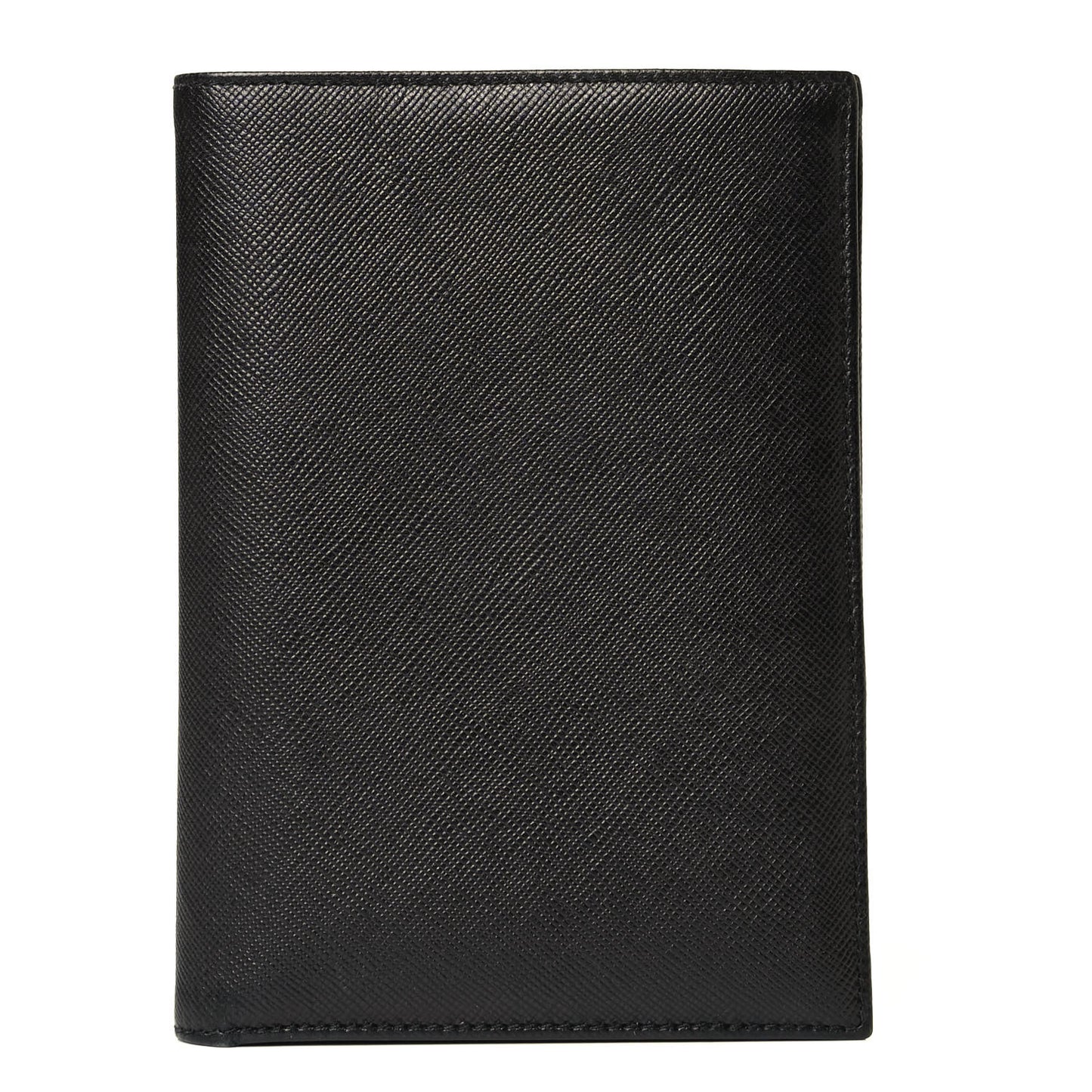 Saffiano Flap Passport Holder Black