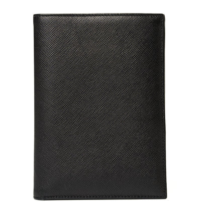 Prada Saffiano Flap Passport Holder Black 1 of 6