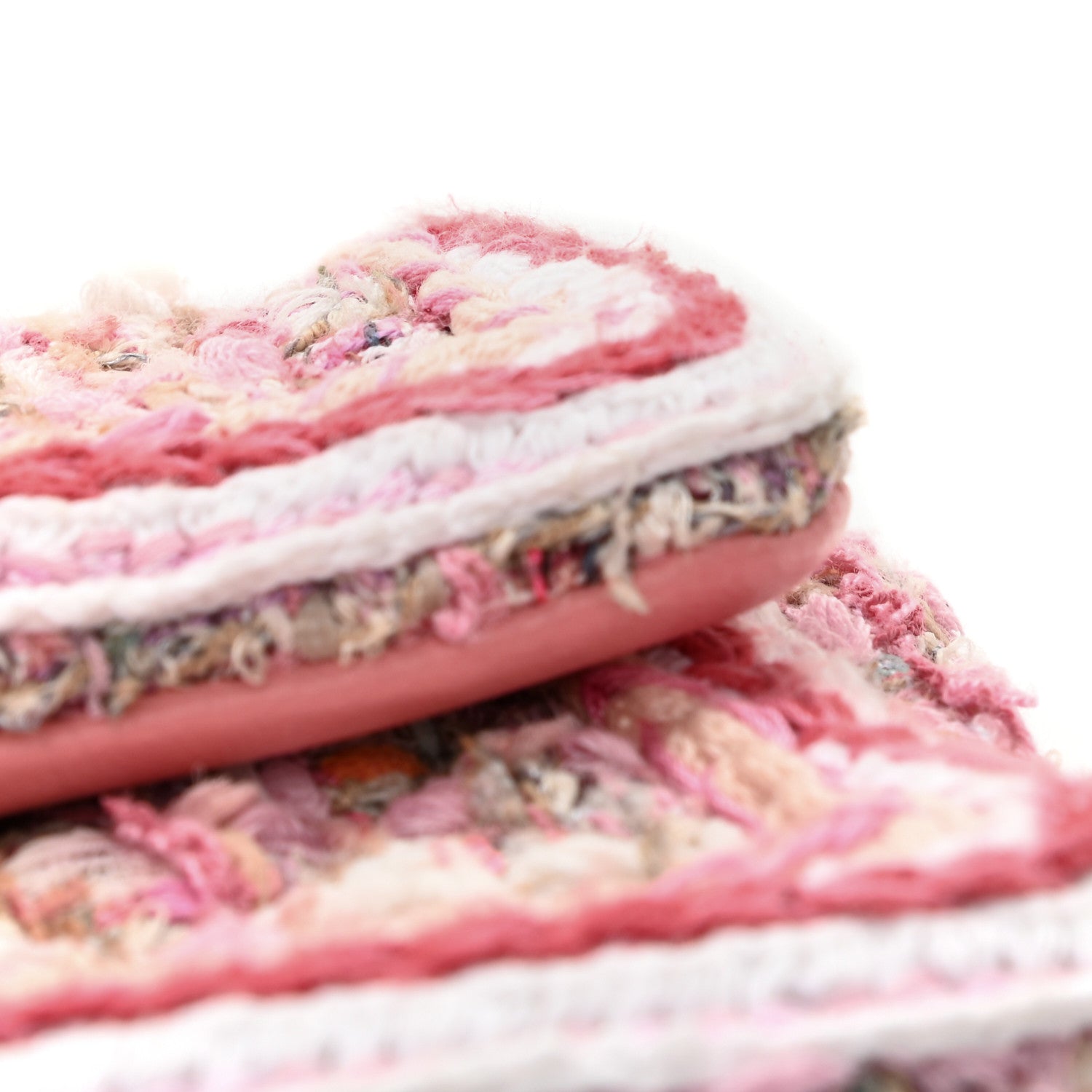 Chanel Tweed Braid Mini Flap White Pink 12 of 14