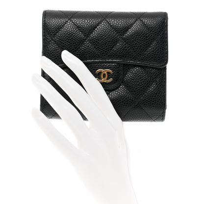 Chanel Caviar Quilted Compact Flap Wallet Black 2 of 11