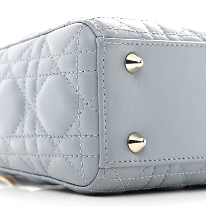 Christian Dior Lambskin Cannage Small My ABCDior Lady Dior Cloud Blue 9 of 11