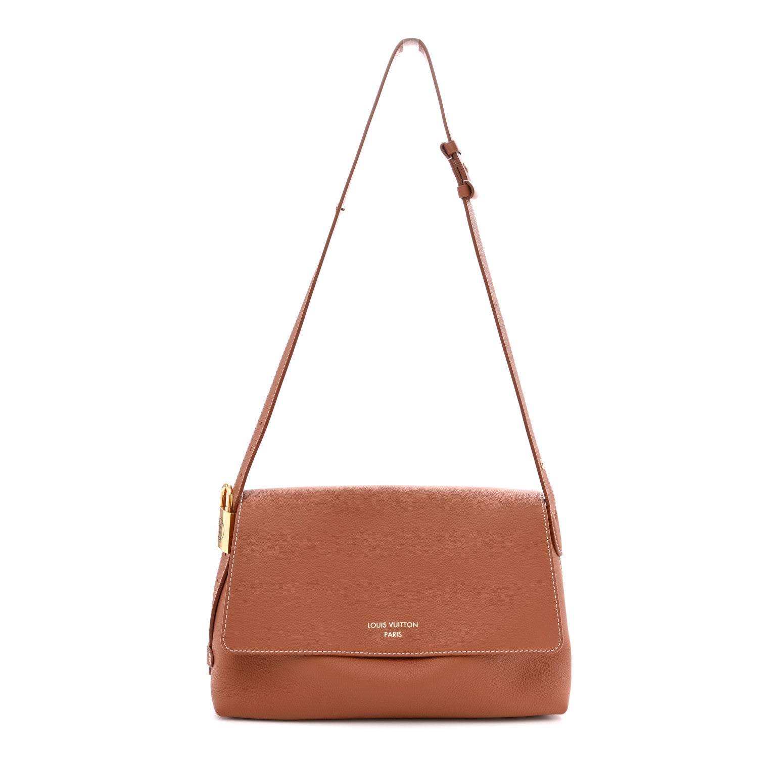 Louis Vuitton Grained Calfskin Low Key Messenger Cognac 1 of 10