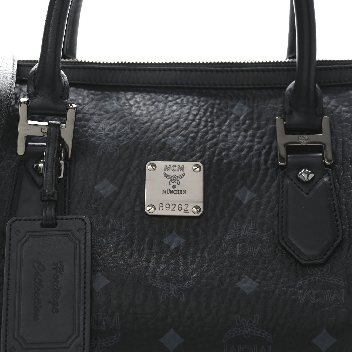 Visetos Heritage Medium Boston Bag Black