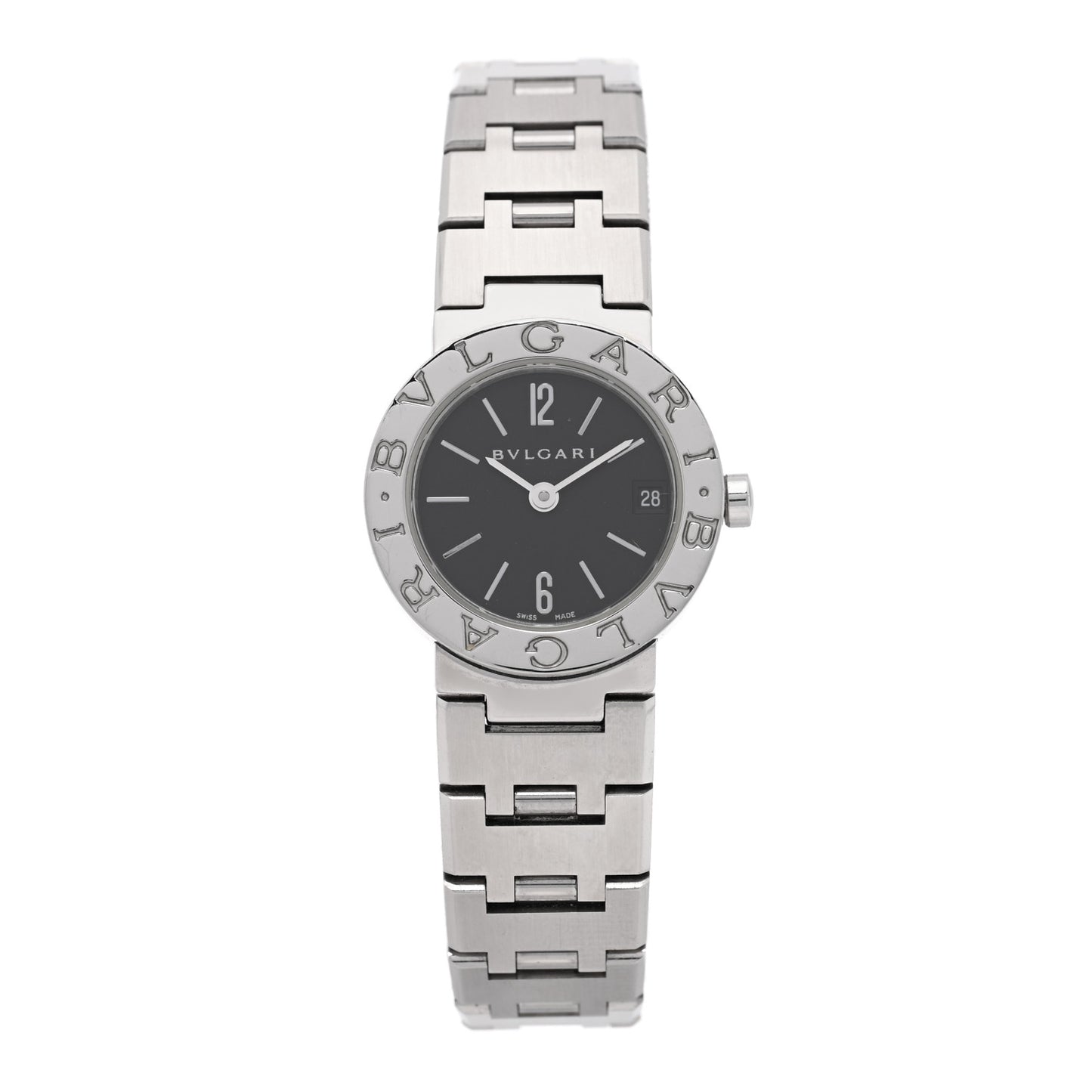 Stainless Steel 23mm Quartz Watch Black