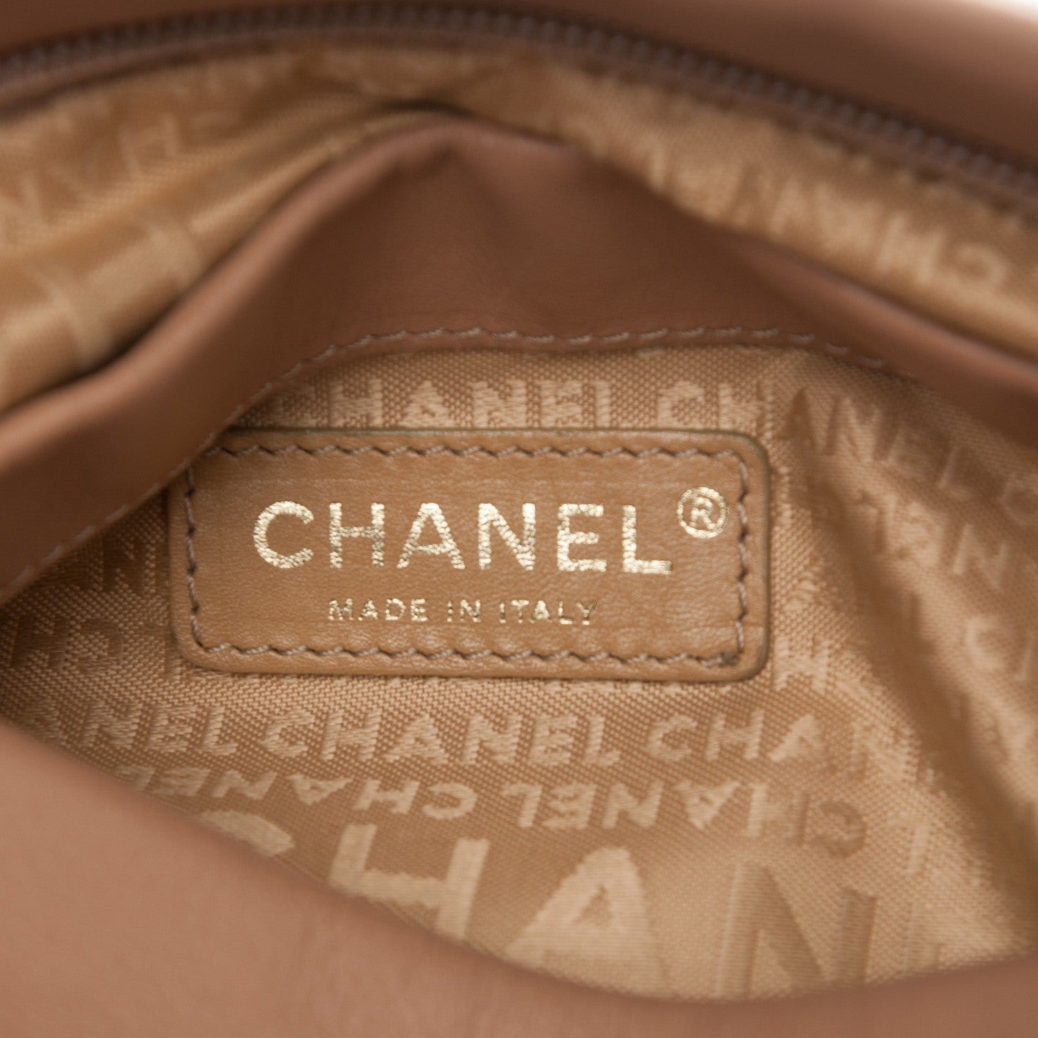 Chanel Calfskin CC Bucket Bag Beige 6 of 8