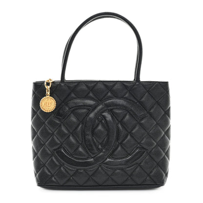 Chanel Caviar Quilted Medallion Tote Black 1 of 11