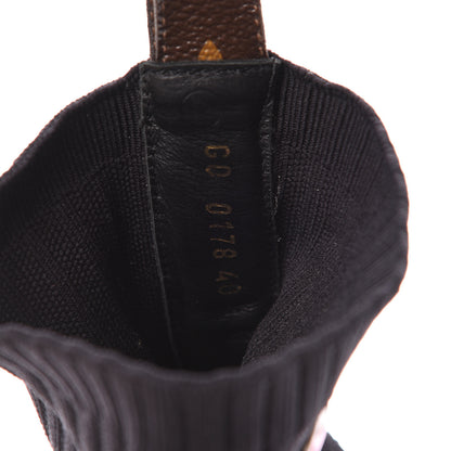 Louis Vuitton Stretch Fabric LV Black Heart Sock Sneaker 40 Black 9 of 10