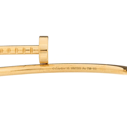Cartier 18K Yellow Gold Small Juste Un Clou Bracelet 16 4 of 4