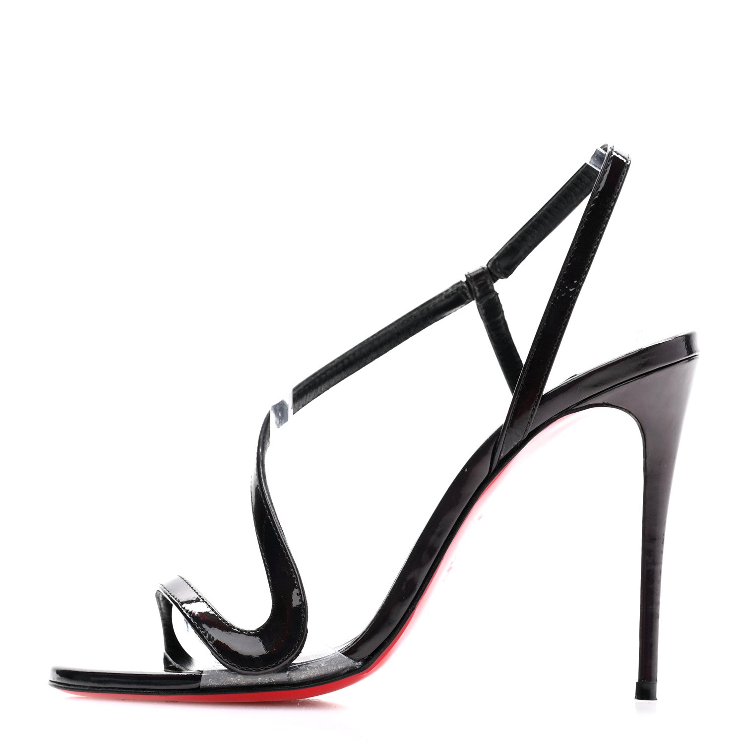 Christian Louboutin Patent Psychic Rosalie 100 Sandals 36.5 Black 1 of 8