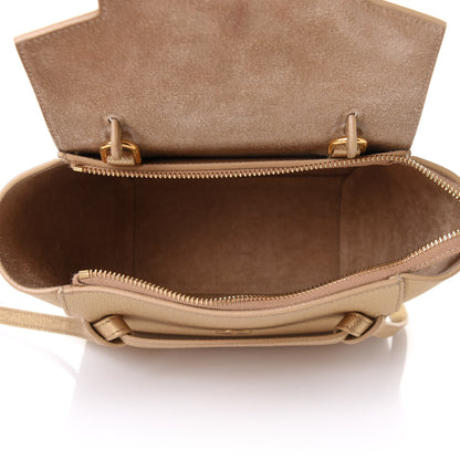 Celine Laminated Calfskin Nano Belt Bag Gold 5 of 10