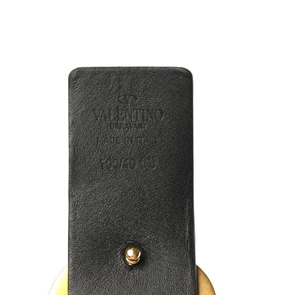 Valentino Garavani Glossy Calfskin Monochrome 40mm VLogo Belt 80/32 Black 3 of 6