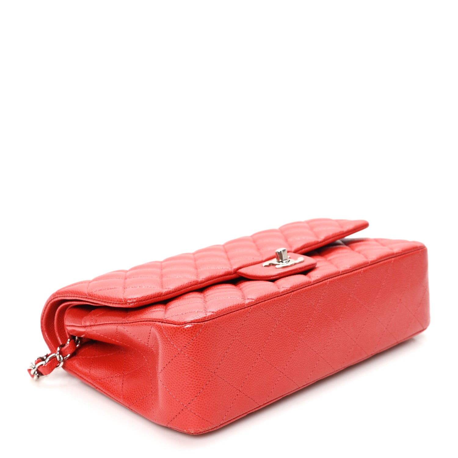 Chanel Caviar Quilted Medium Double Flap Red 3 of 10