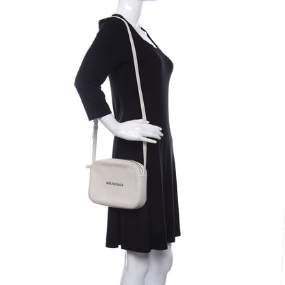 Balenciaga Calfskin Logo S Everyday Camera Bag White 2 of 18
