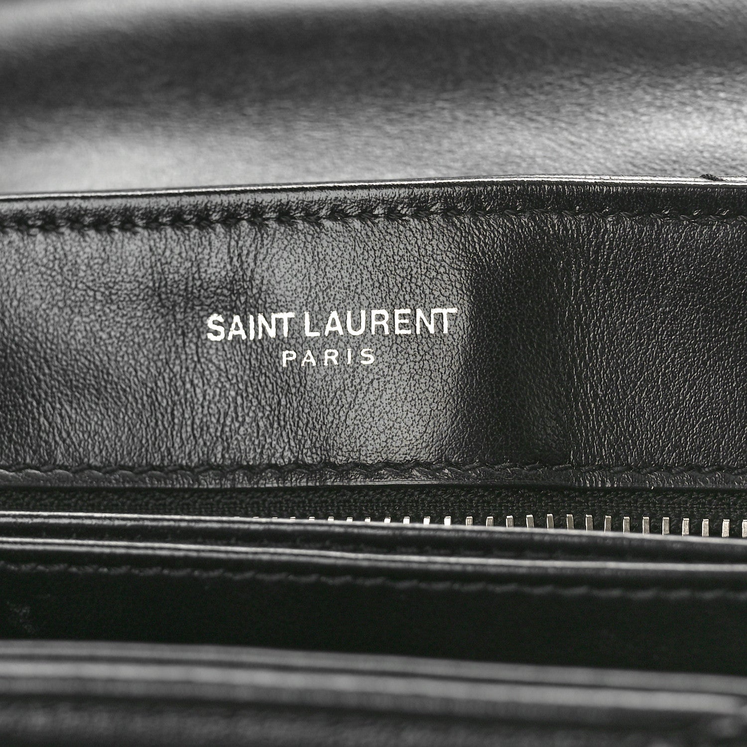 Saint Laurent Calfskin Y Quilted Monogram Toy Loulou Crossbody Bag Black 7 of 13
