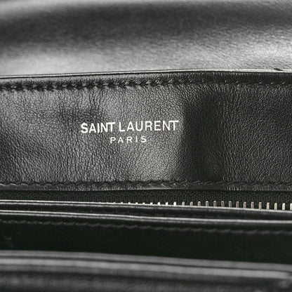 Saint Laurent Calfskin Y Quilted Monogram Toy Loulou Crossbody Bag Black 7 of 13