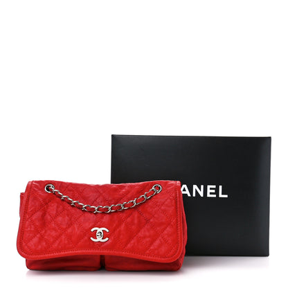 Chanel Grained Calfskin Medium Natural Beauty Flap Red 12 of 12