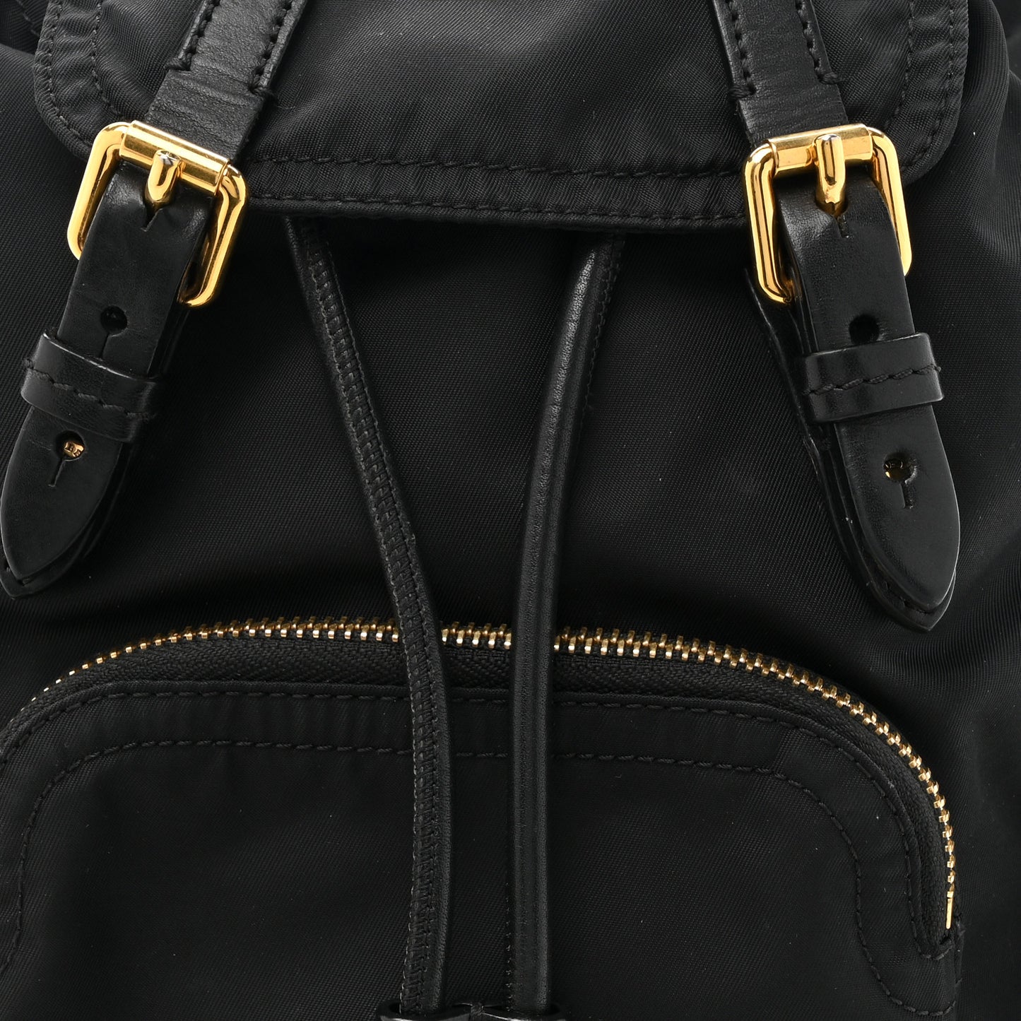 Nylon Small Crossbody Rucksack Backpack Black