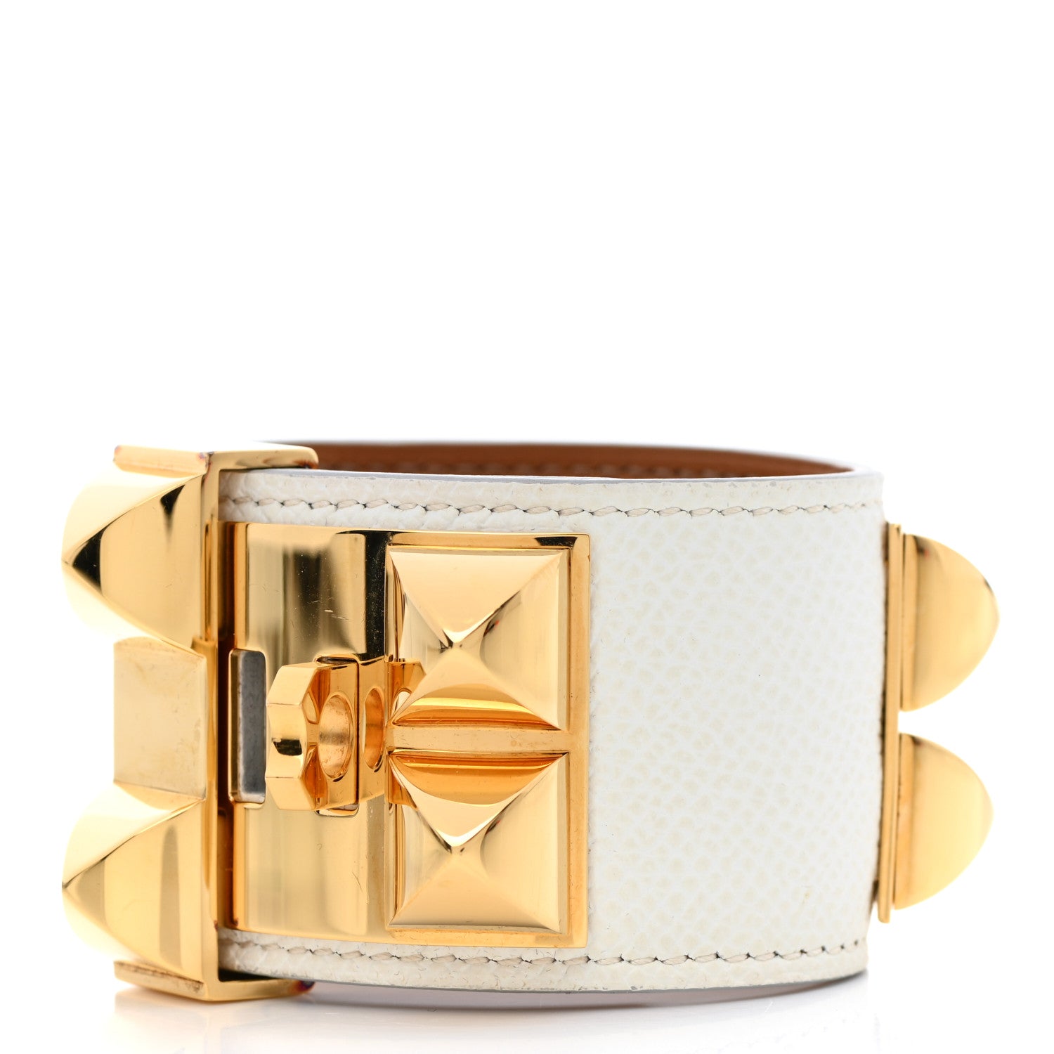 Hermes Epsom Collier de Chien CDC Bracelet T2 White 3 of 11
